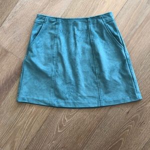 Kendall & Kylie teal/sea green suede mini skirt.  Great condition!